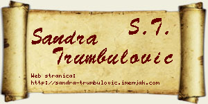 Sandra Trumbulović vizit kartica